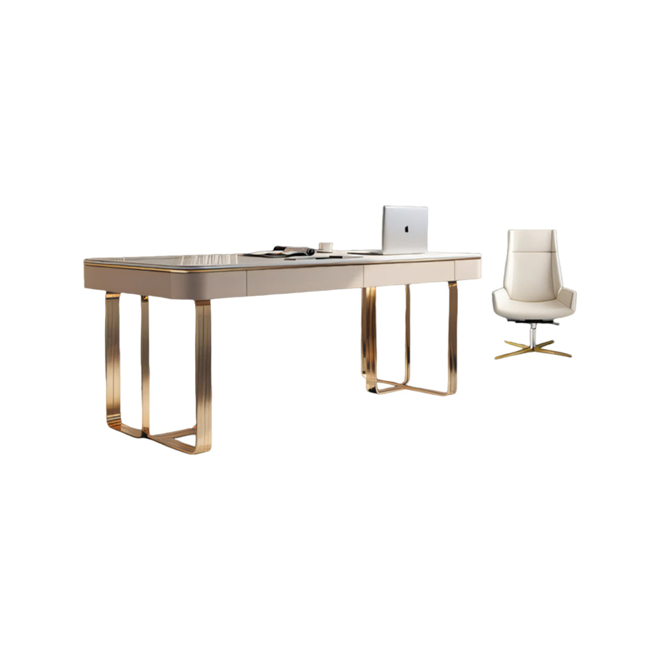 Modern Italian Luxury Stone Desk - Sleek Home Office Writing Table BGZ-K009