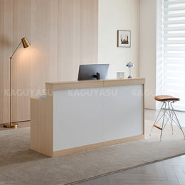 Minimalist Office Reception Desk with Storage Cabinet & Keyboard Tray JDT-2214 (In Stock)