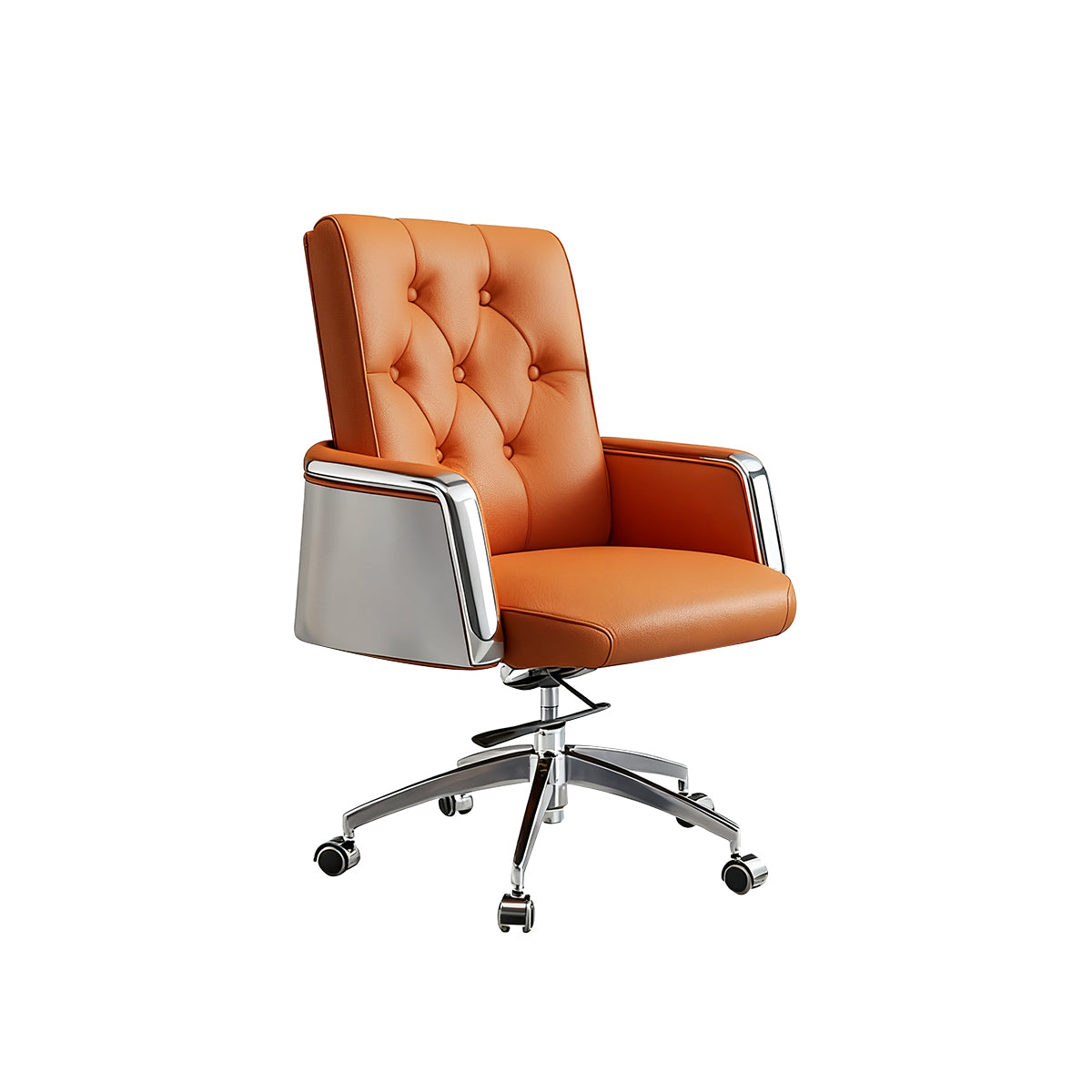 Luxury Modern Glossy Executive Desk With Mobile Storage ,Thickened Rounded Corners And Stylish Privacy Panel LBZ-107