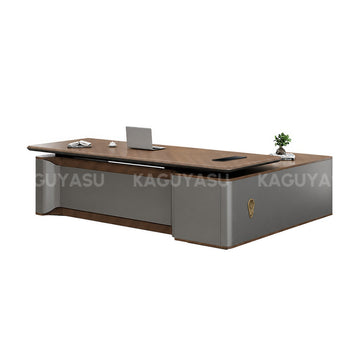 Premium Height-adjustable Executive Desk with Slide-out Power Outlet, Wireless Charging & Side Storage Cabinet (79–102")