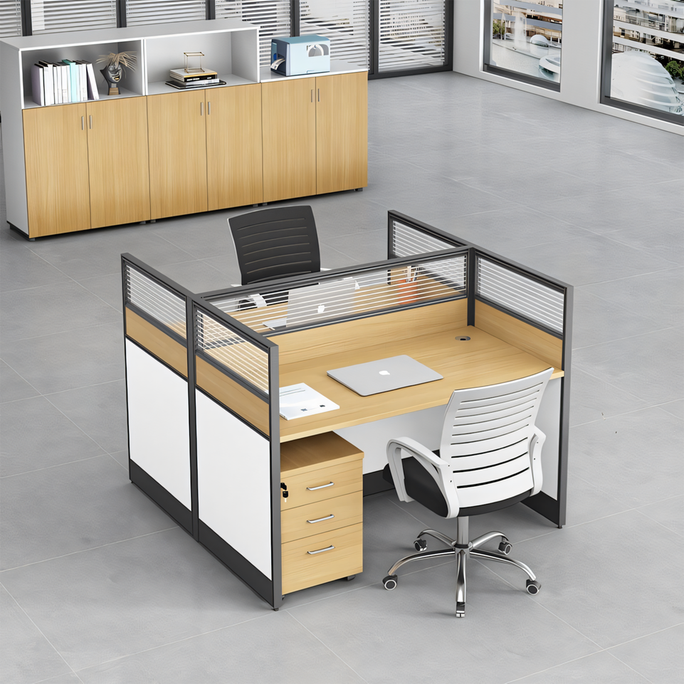 Efficient Office Setup: Modern Staff Desk and Chair Set with Computer Desk BGZ-006