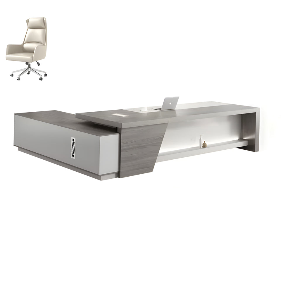 Modern Executive Office Desk - Sleek and Spacious CEO Workspace LBZ-040