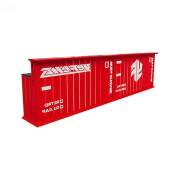 Salon Reception Desk 20-157 in Wide with File Drawers, Solid Wood & Transaction Counter
