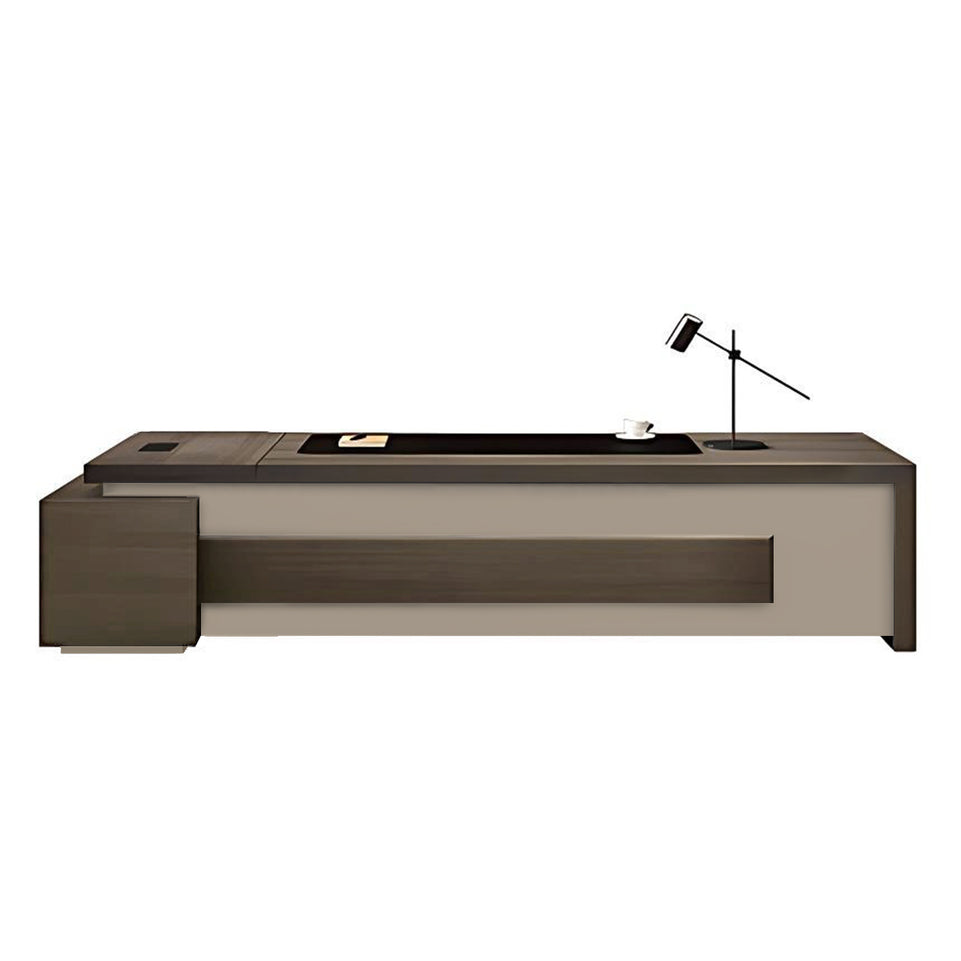 Refined Modern Executive Desk With Secure Storage And Cable Management LBZ-2175