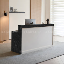 Minimalist Office Reception Desk with Storage Cabinet & Keyboard Tray JDT-2214 (In Stock)