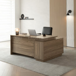 L-Shaped Executive Desk With Storage Cabinet And Privacy Panel – Modern Office Furniture For Home And Workplace LBZ-2141 (In Stock)