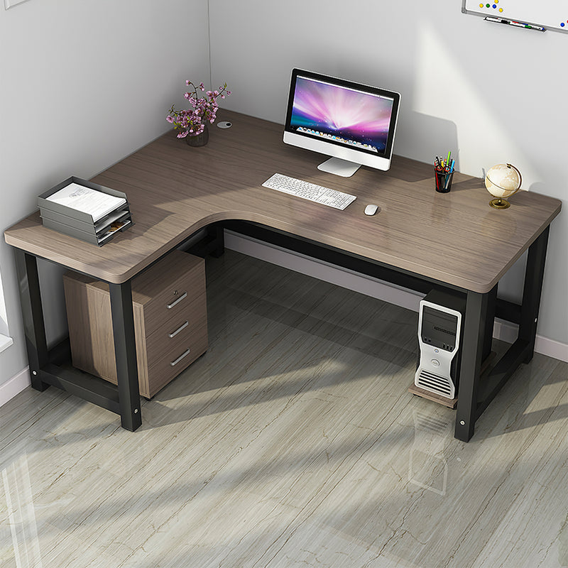 L-Shaped Office Desk 47-71 in Wide with Cable Management for Home Office