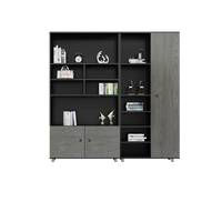 Rectangular Wooden File Cabinet with Open Storage Compartments WJG-745