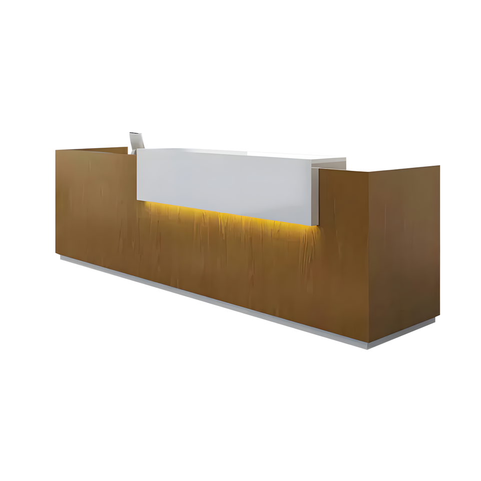 Block Color Straight Reception Counter with 2 Drawers and Cable Management for Reception JDT-056