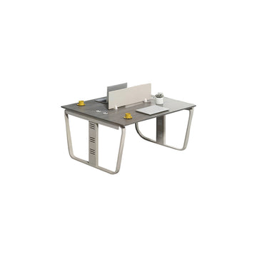 Curved Office Desk 47-200 in Wide with Privacy Panel & Transaction Counter for Home Office