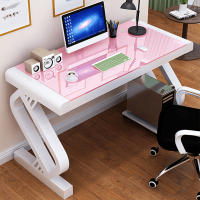 Stylish Tempered Glass Desk for Home Office and Study BGZ-033