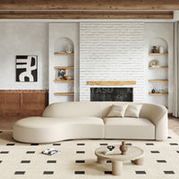 Minimalist Soft Curved Sofa with Single Armrest for Living Room SZ-SF-0003（In Stock）