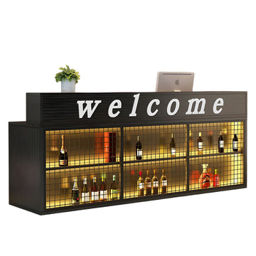Industrial Chic and Retro-Inspired Iron Reception Desk for Bars Restaurants and BBQ Joints Settings JDT-1010