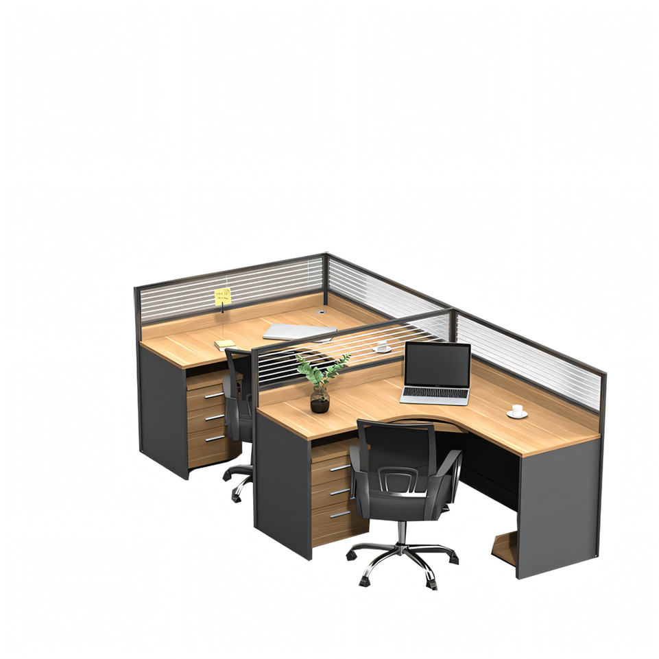 Modern Office Furniture Set with Partitioned Desks BGZ-229