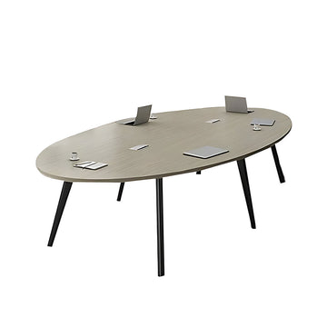 Minimalist Modern Oval Conference Table With Sturdy Legs And Rounded Corners HYZ-501