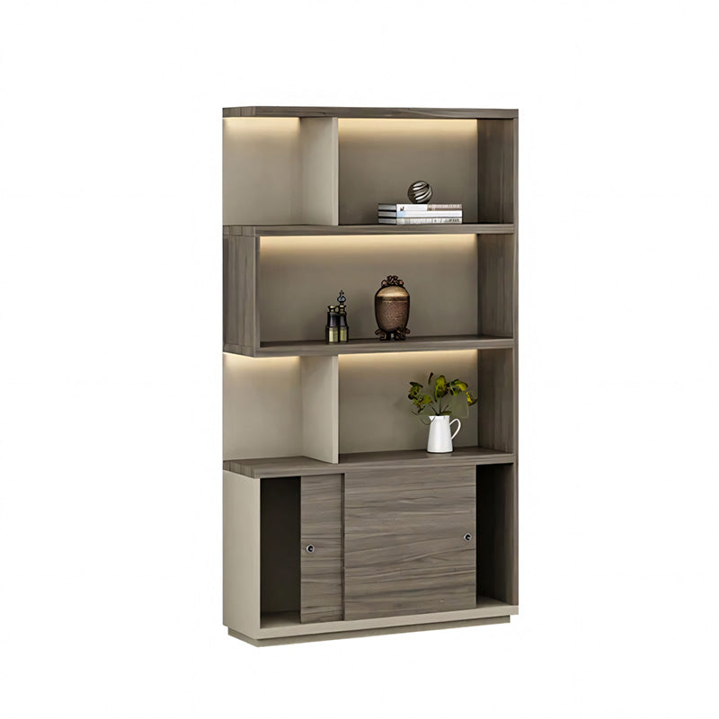 Modern Executive Desk with LED Lighting for Home Office