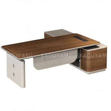 Premium Executive Desk with Hidden Media Box, Lockable Storage & Electric Height Adjustment for Manager Offices (79–102")