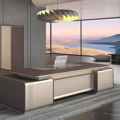 Luxury L-shaped Executive Desk Adjustable Desk LBZ-2034