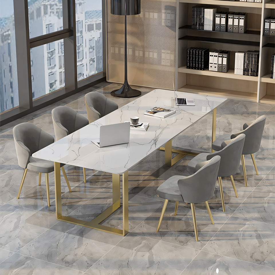 Marble Minimalist Conference Table and Chairs HYZ-10127