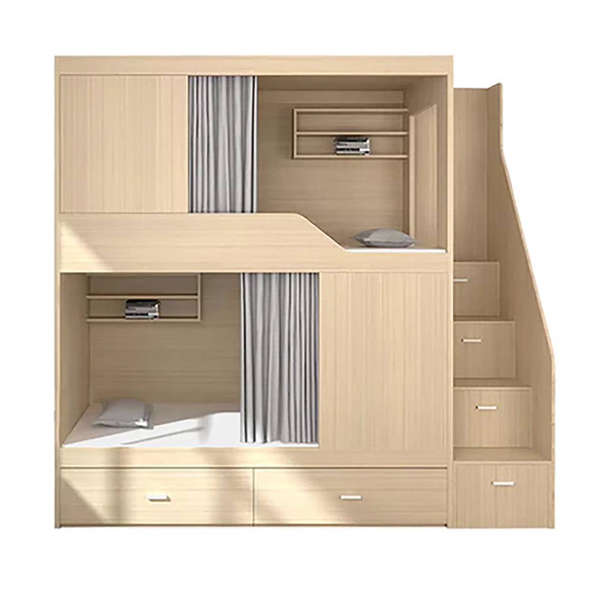 Multi-functional Solid Wood Bunk Bed for Bedroom BED-2005 (In Stock)