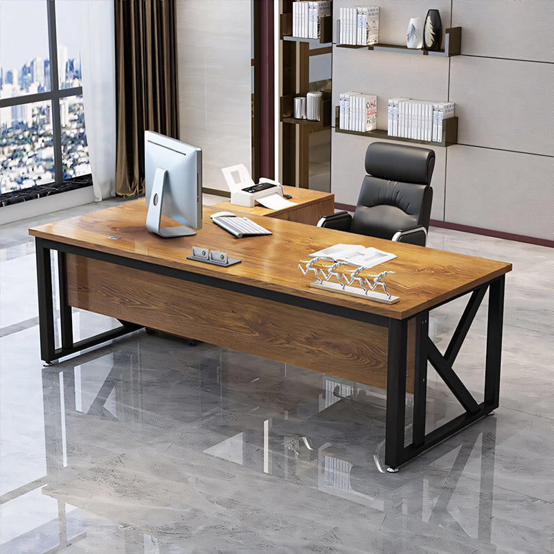 Modern Executive Desk 47-79 in Wide with Cable Management for Home Office
