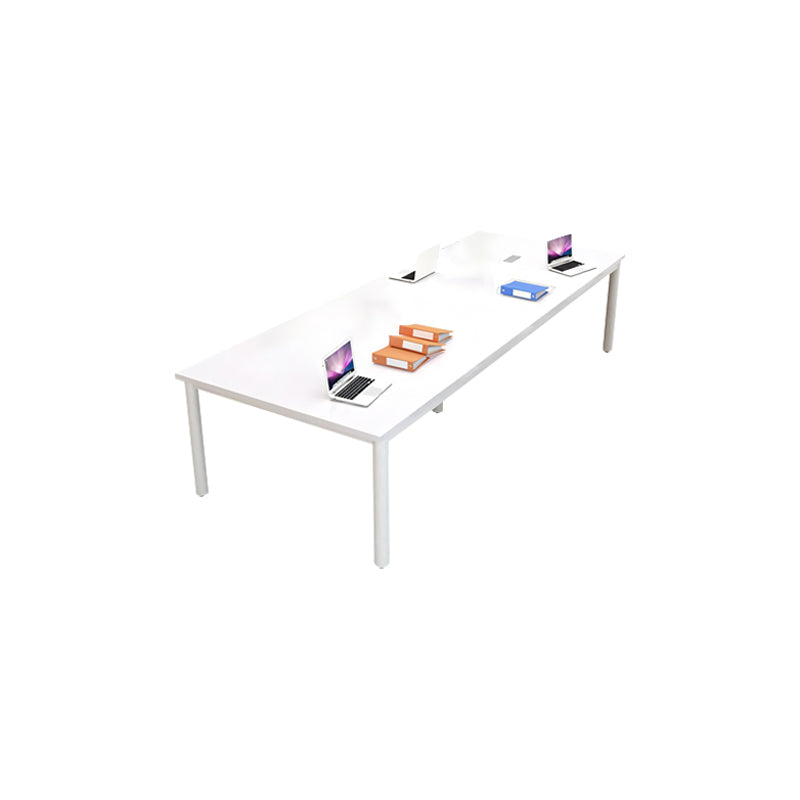 Simple Long Conference Table wtih Steel Legs and Wood Grain Made of Melamine Coated HYZ-10117