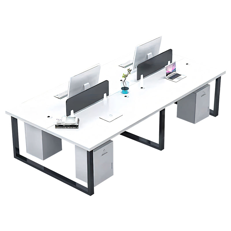 Customized Classic Staff Desk for Four Elevate Your Workspace YGZ-1018