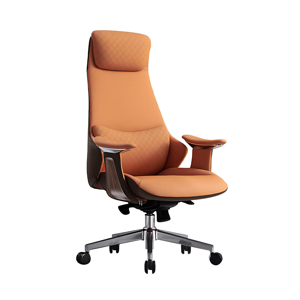 Ergonomic Office Chair with Lumbar Support & Reclining for Executive Office