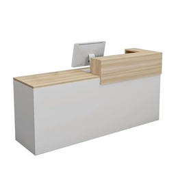 Salon Reception Desk 39-157 in Wide with Keyboard Tray, Lockable & File Drawers for Salon