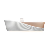 Boat-Shaped Stainless Steel Straight Reception Desk with Large Storage for Hair Salons JDT-109