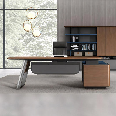 Luxury Office Executive Desk L-Shape Corner Desk Large-capacity Storage Space LBZ-1063