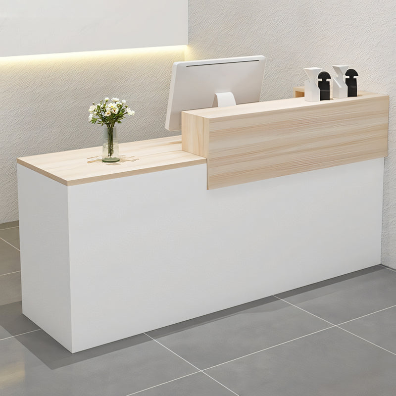 Salon Reception Desk 39-157 in Wide with Keyboard Tray, Lockable & File Drawers for Salon
