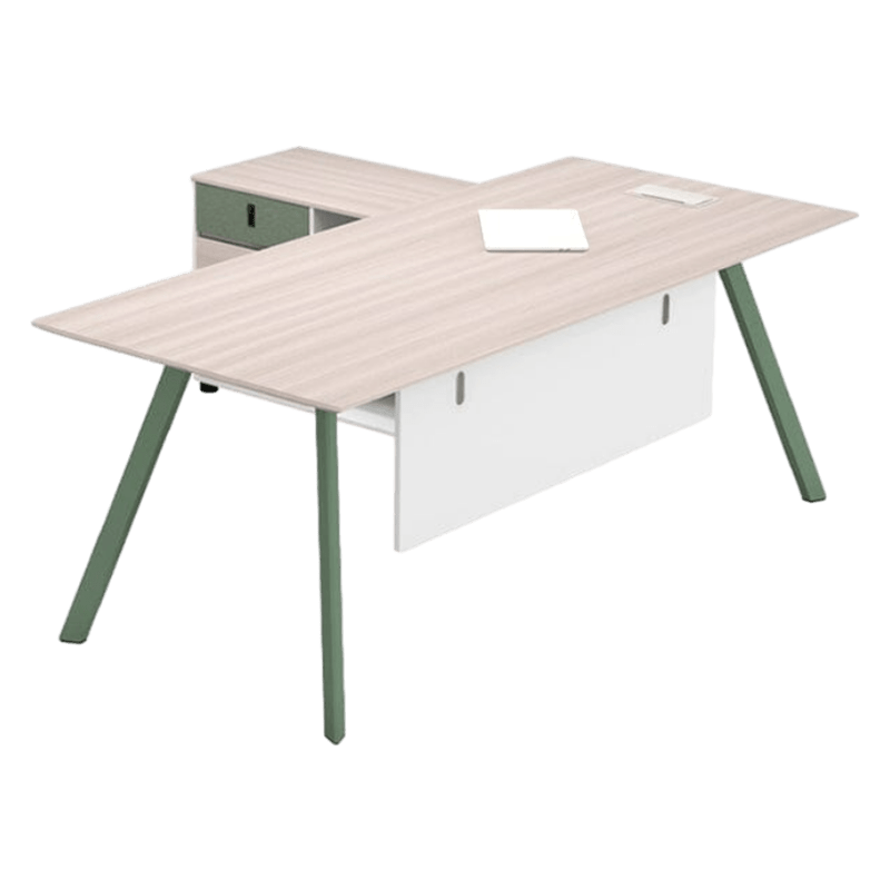 Simple modern single general manager desk single white desk and chair LBZ-10112