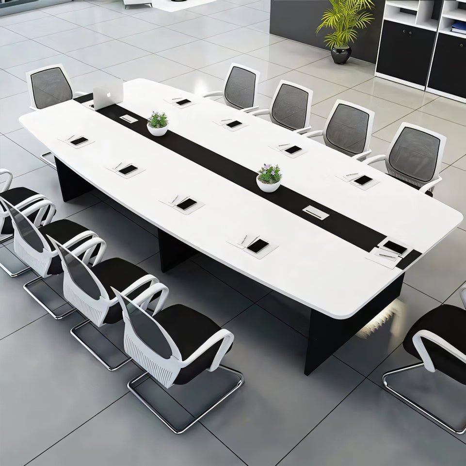 Modern Minimalist and Curved Conference Table Set Suitable for Meetings and Reception HYZ-1095