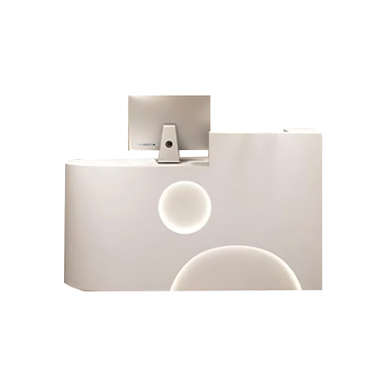 Minimalist Modern Small Reception Desk Front Desk with LED Strip JDT-795