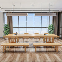 Large Solid Wood Conference Table for Corporate Training & Office Meetings HYZ-1047