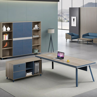 Boss Desk With Side Cabinet president desk manager desk office desk and chair simple modern LBZ-10156