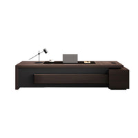 Executive Desk, Without LED Strip Single Cabinet, L71" x W31" x H30", for executive office workspace, modern executive office furniture