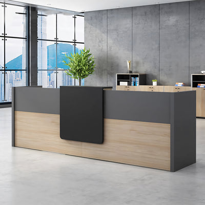 Rectangular Front Desk with Drawers and Cabinet for Office and Salon JDT-1099