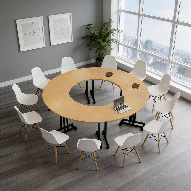 Modern Conference Table 79-173 in Wide (6.6-14.4 ft) with Portable & Swivel