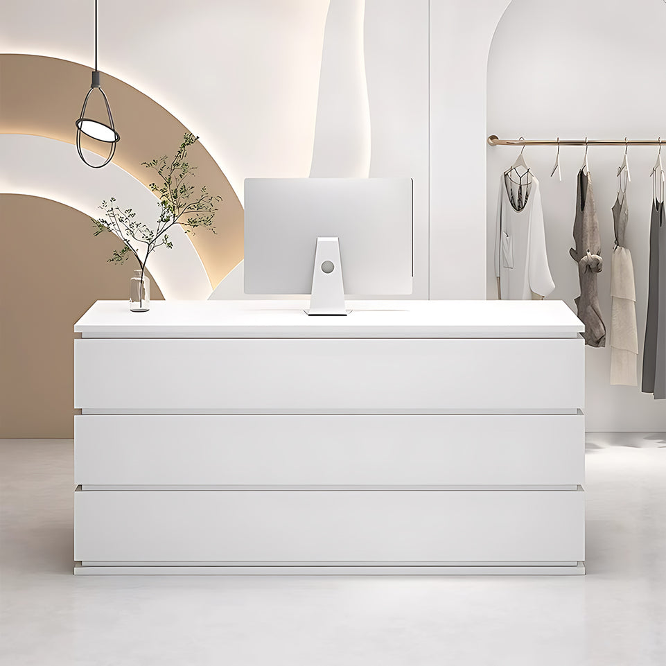 Modern Luxury Reception Desk with Thick Desktop and Spacious Storage JDT-2274