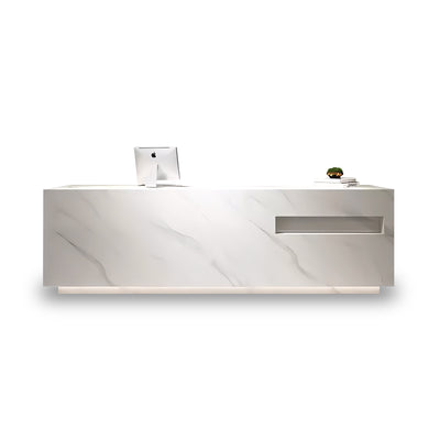 Custom Marble Reception Desk: Stylish and Functional Office Furniture-JDT-055