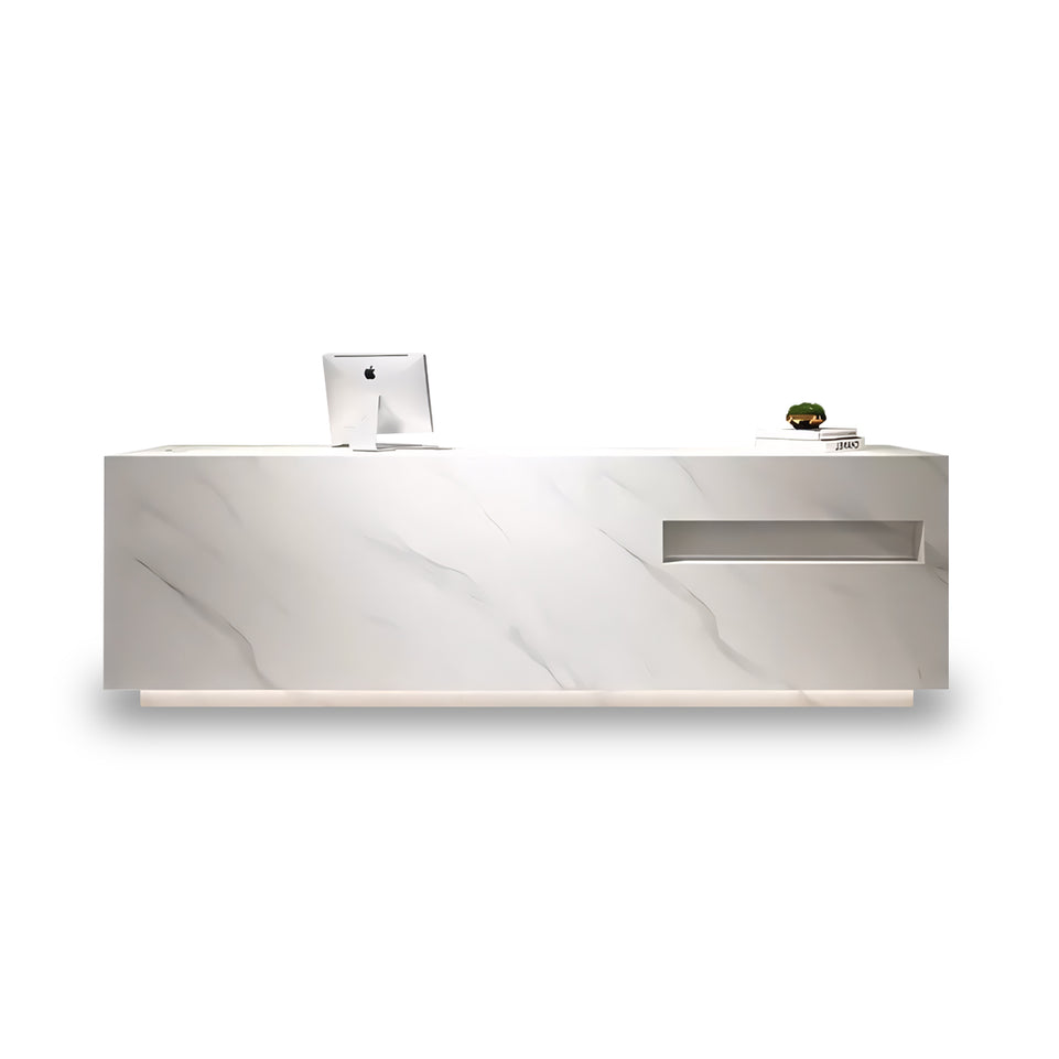 Custom Marble Reception Desk: Stylish and Functional Office Furniture JDT-055