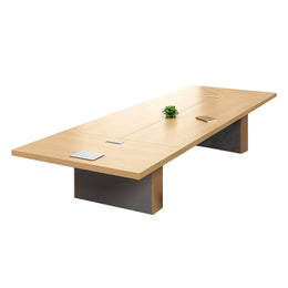 Contemporary Conference Table And Chair Set With Cable Management And Thickened Legs HYZ-2037