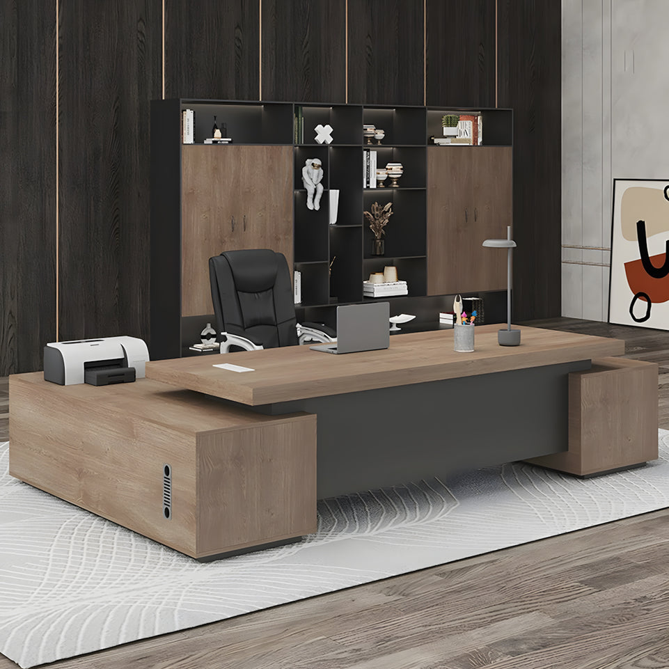 Solid wood boss desk simple modern president manager large desk LBZ-10129