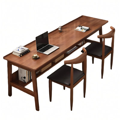 Solid Wood Leg Long Desk - Simple Office Computer Desk for Home-BGZ-167