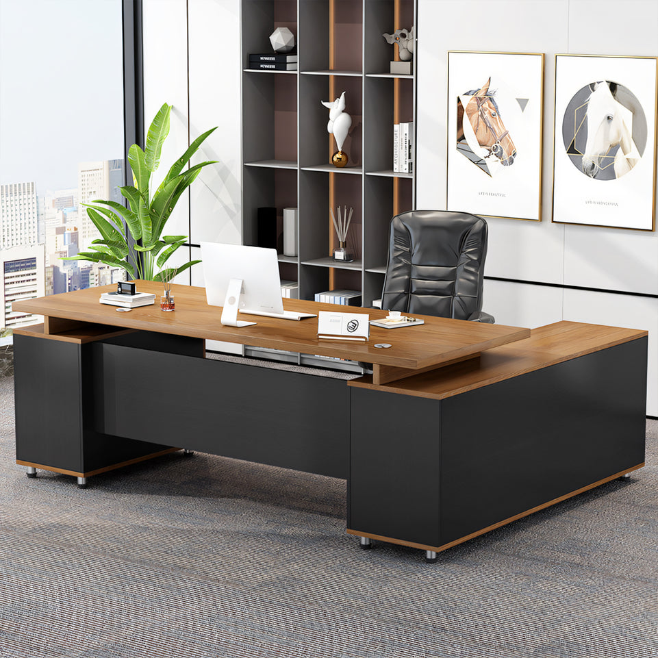 Minimalist and Modern Executive Desk and Chair Set for Single Occupancy LBZ-10145