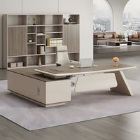 Modern L-Shaped Executive Desk with Side Storage for General Manager LBZ-2284