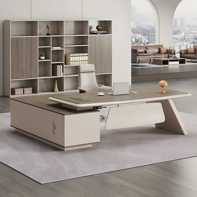 Modern L-Shaped Executive Desk with Side Storage for General Manager LBZ-2284