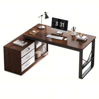 Modern Minimalist Corner Desk and Chair Set for Home Office and Study BGZ-118